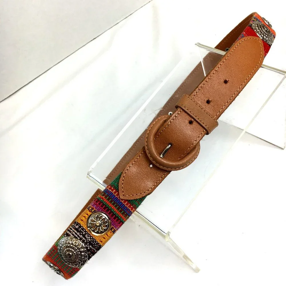 Southwestern Style concho Mexican  Leather Belt